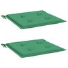 vidaXL Garden Chair Cushions 2 pcs Green 40x40x4 cm Oxford Fabric
