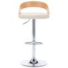 vidaXL Bar Stools 2 pcs Cream Faux Leather and Bentwood