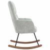 vidaXL Rocking Chair Light Grey Velvet