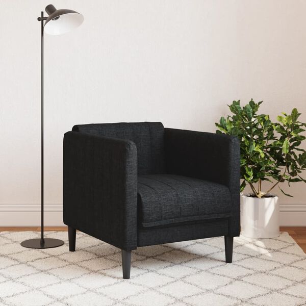 vidaXL Sofa Chair Black Fabric