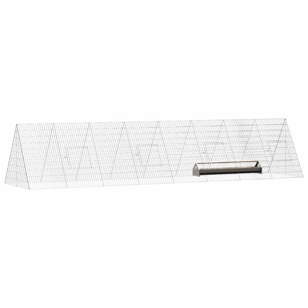 vidaXL Chicken Cage Silver 430 x 100 x 85 cm Galvanised Steel