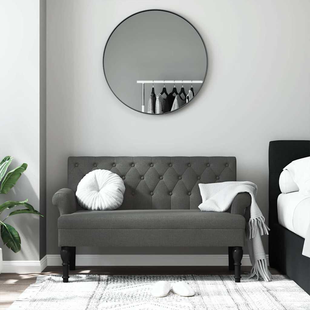vidaXL Bench with Backrest Dark Grey 120x62x75.5 cm Fabric