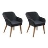 vidaXL Outdoor Chairs with Cushions 2 pcs Poly Rattan Black