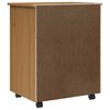 vidaXL Rolling Cabinet with Drawers MOSS Honey Brown Solid Wood Pine