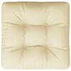 vidaXL Pallet Cushion Cream 58x58x10 cm Fabric