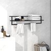 vidaXL Towel Rack Black 95x25x22 cm Iron
