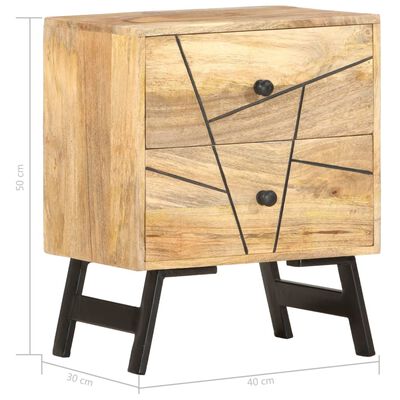 vidaXL Bedside Cabinet 40x30x50 cm Solid Mango Wood