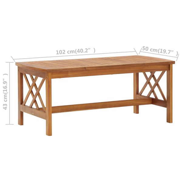 vidaXL 4 Piece Garden Lounge Set with Cushions Solid Acacia Wood