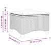 vidaXL Garden Stools with Cushions 2 pcs Beige 55x55x36 cm Poly Rattan