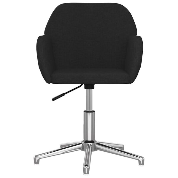 vidaXL Swivel Office Chair Black Fabric
