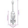 vidaXL Folding Anchor Silver 6 kg Hot Dip Galvanized Cast Iron