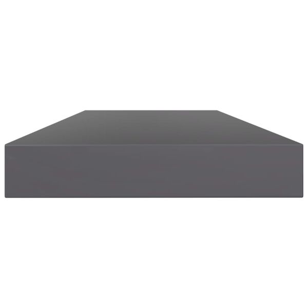 vidaXL Bookshelf Boards 4 pcs High Gloss Grey 80x10x1.5 cm Engineered Wood