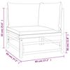 vidaXL 5 Piece Garden Lounge Set with Green Cushions Bamboo