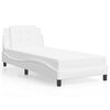 vidaXL Bed Frame with LED without Mattress "Zadar" White 100x203 cm