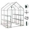 vidaXL Greenhouse with 8 Shelves 143x143x195 cm