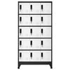vidaXL Locker Cabinet Anthracite and White 90x40x180 cm Steel