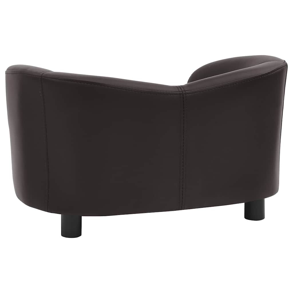 vidaXL Dog Sofa Brown 67x41x39 cm Faux Leather