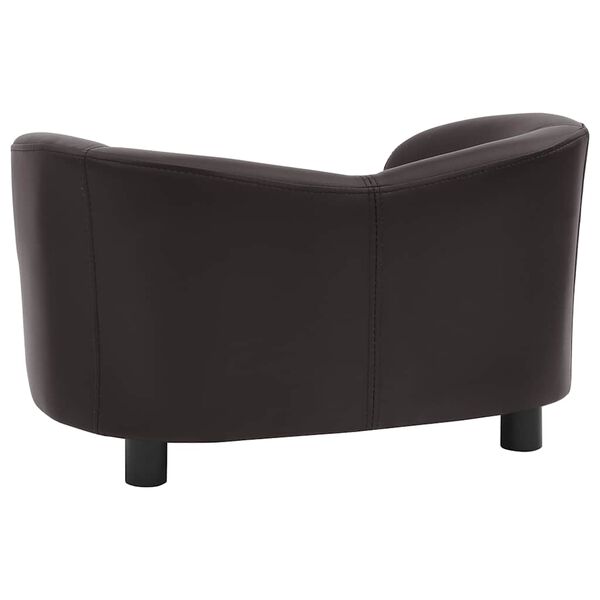 vidaXL Dog Sofa Brown 67x41x39 cm Faux Leather