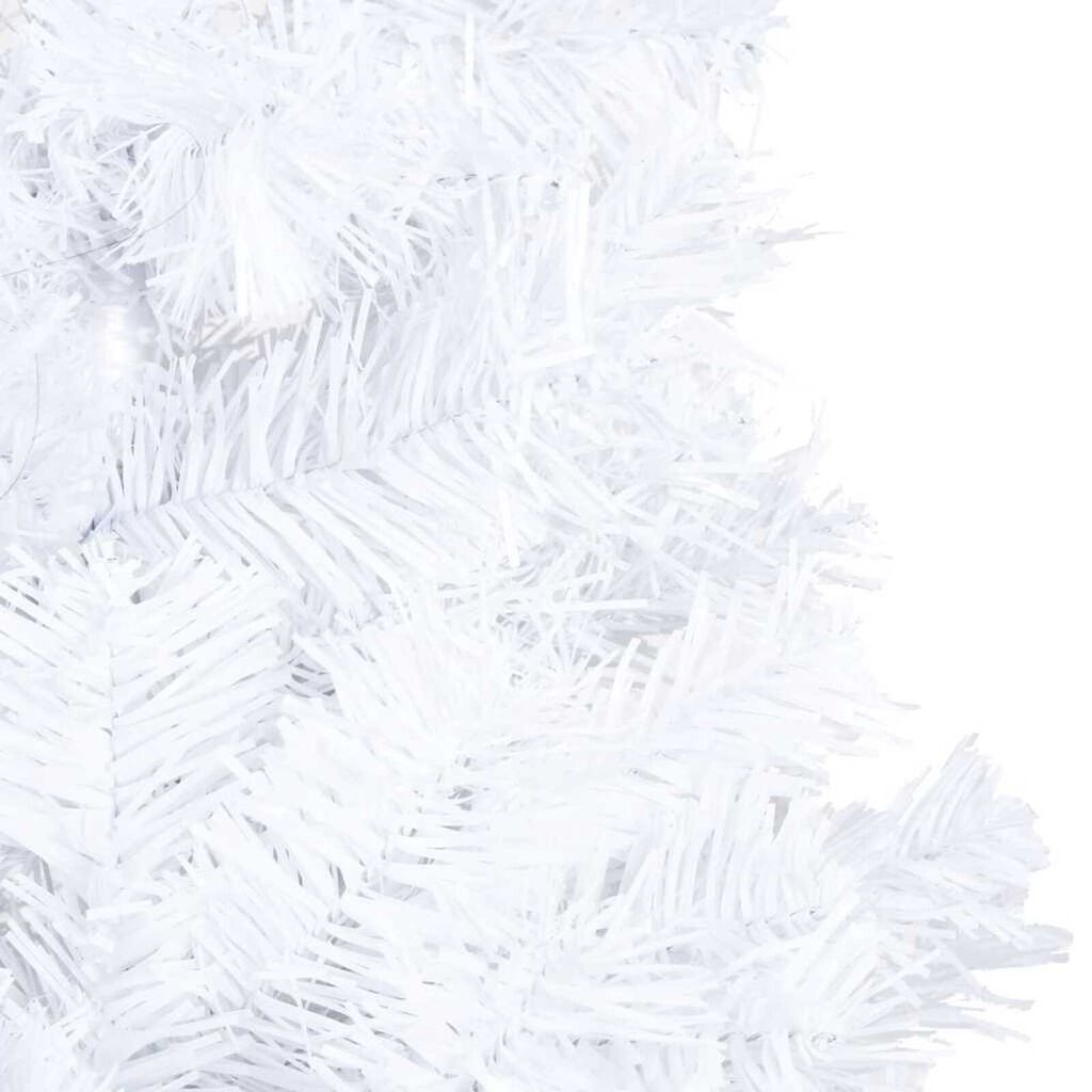 vidaXL Artificial Pre-lit Christmas Tree with Ball Set White 150 cm PVC