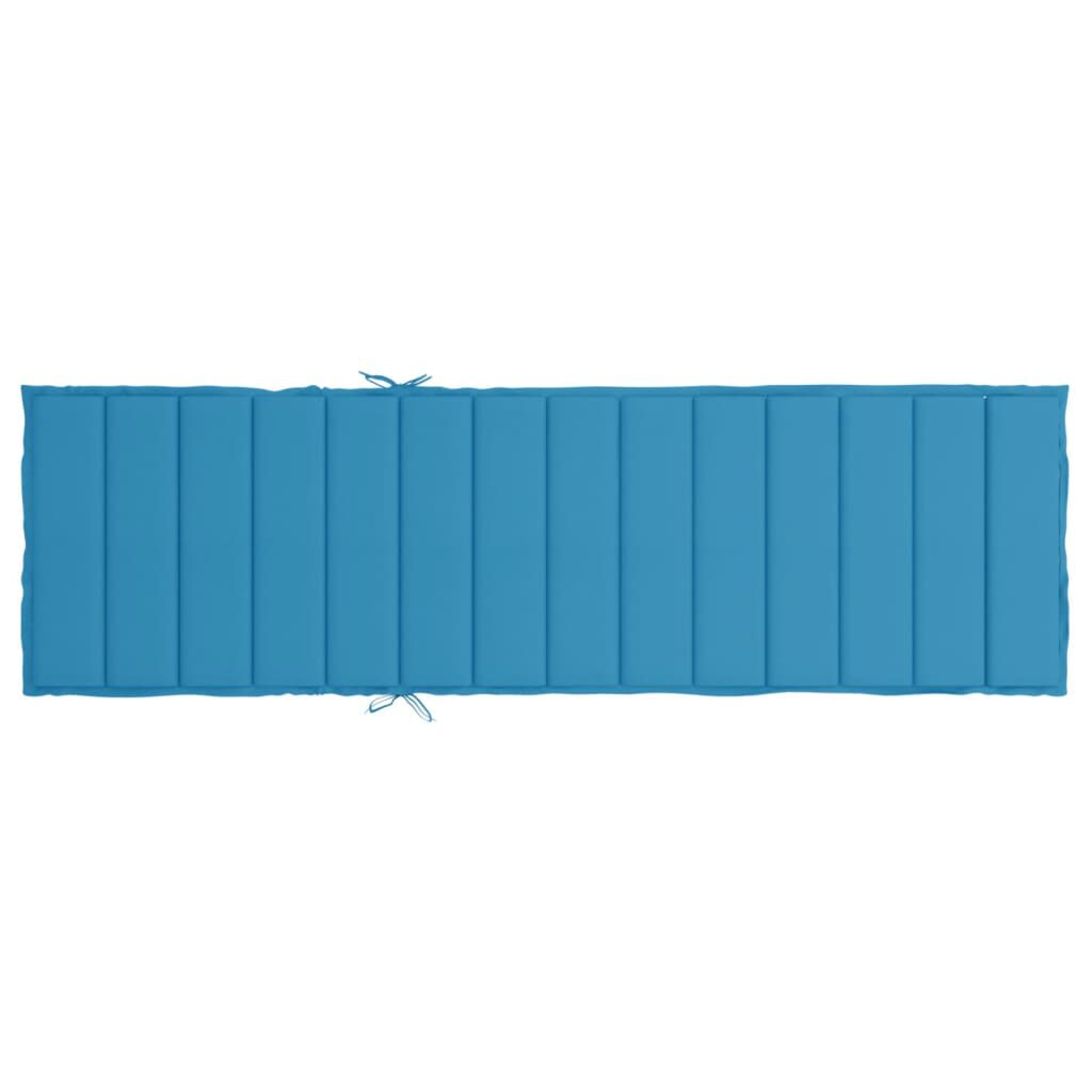 vidaXL Sun Lounger Cushion Blue 200x50x3cm Oxford Fabric