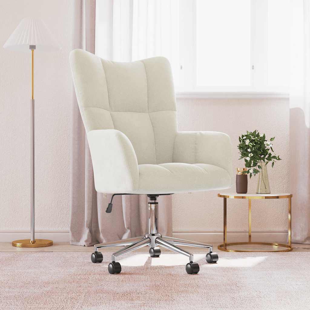 vidaXL Relaxing Chair Cream White Velvet