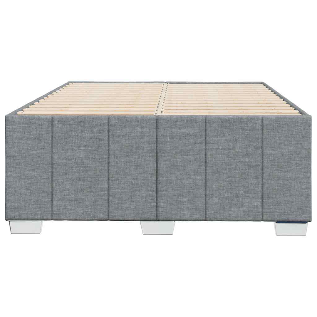 vidaXL Bed Frame without Mattress Light Grey Full Fabric