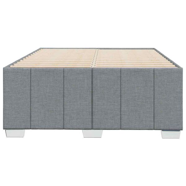 vidaXL Bed Frame without Mattress Light Grey Full Fabric
