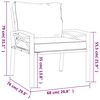 vidaXL Garden Chair with Grey Cushions 68x76x79 cm Steel