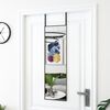 vidaXL Door Mirror Black 30x100 cm Glass and Aluminium