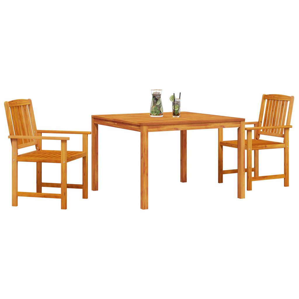 vidaXL 3 Piece Garden Dining Set Made of Solid Acacia Wood