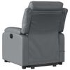 vidaXL Stand up Massage Recliner Chair Grey Faux Leather