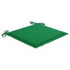 vidaXL Garden Chairs 2 pcs with Green Cushions Solid Teak Wood