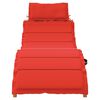 vidaXL Sun Lounger with Cushion Red Solid Wood Acacia