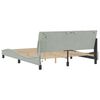 vidaXL Bed Frame with LED without Mattress "Hanko" Light Grey 152x203 cm Velvet