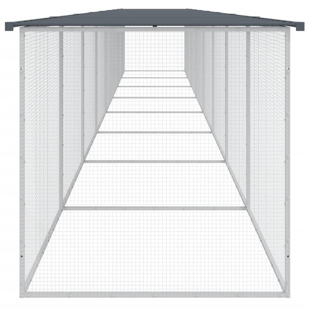 vidaXL Chicken Cage with Roof Anthracite 803x98x90 cm Galvanised Steel