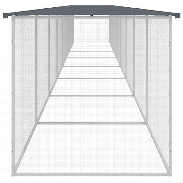 vidaXL Chicken Cage with Roof Anthracite 803x98x90 cm Galvanised Steel