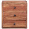 vidaXL Bedside Cabinet with 3 Drawers 35x25x35 cm Solid Mahogany Wood