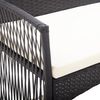vidaXL 4 Piece Garden Lounge Set with Cushion Poly Rattan Black
