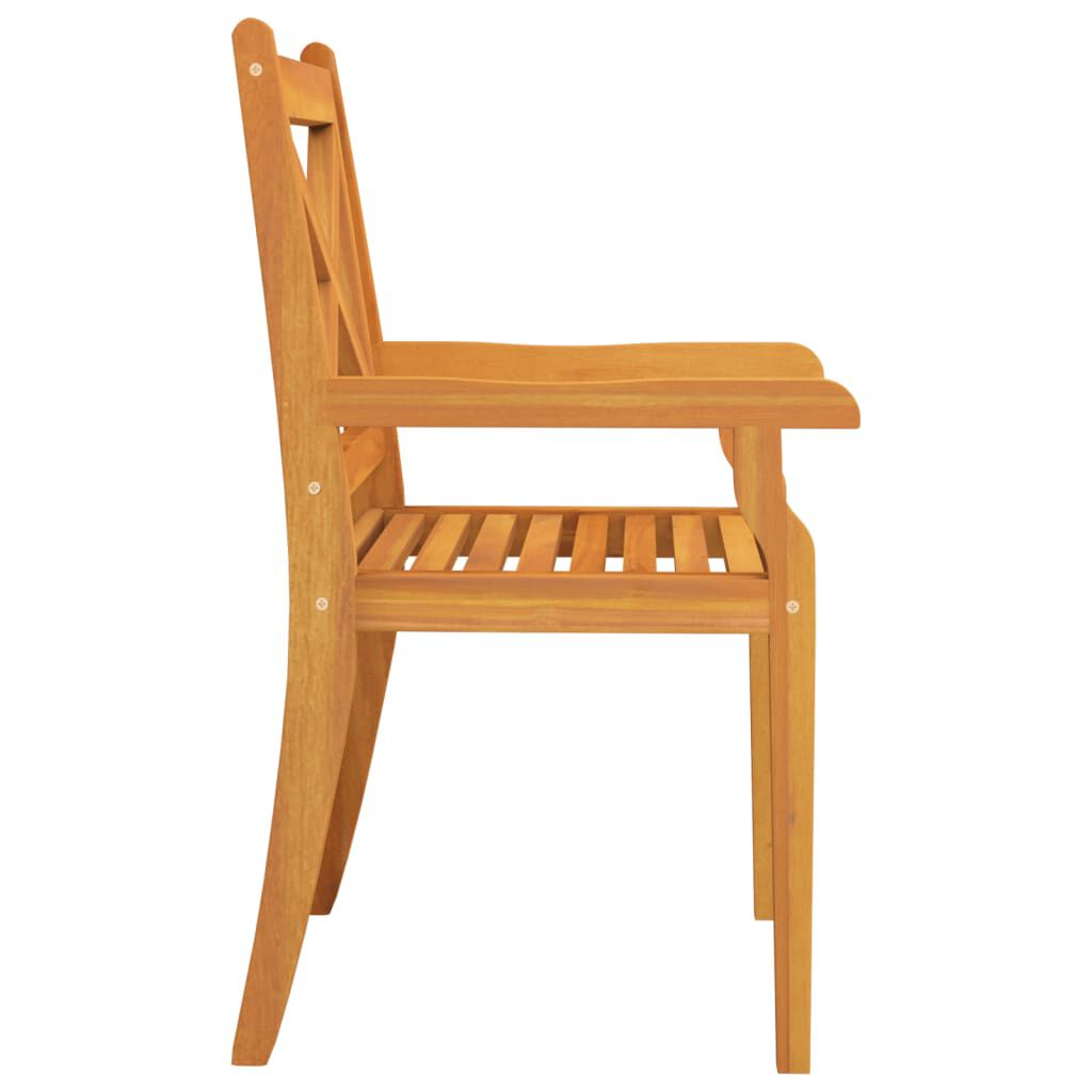 vidaXL Outdoor Dining Chairs 2 pcs Solid Wood Acacia
