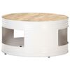 vidaXL Coffee Table White 68x68x36 cm Solid Mango Wood