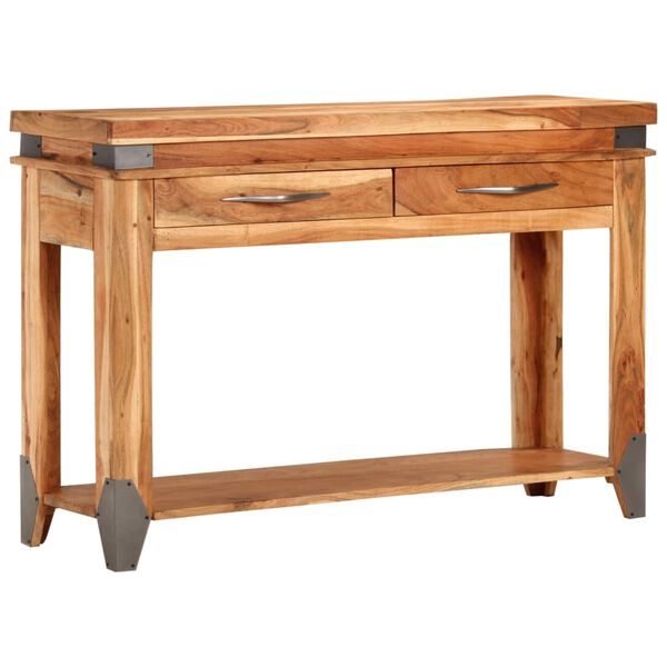 vidaXL Console Table 110x34x74 cm Solid Wood Acacia