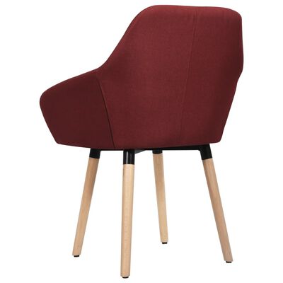 vidaXL Dining Chairs 2 pcs Wine Red Fabric