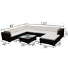 vidaXL 8 Piece Garden Lounge Set with Cushions Poly Rattan Brown