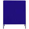 vidaXL Storage Cabinet Navy Blue 80x35x101.5 cm Steel