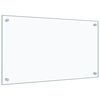 vidaXL Kitchen Backsplash Transparent 70 x 40 cm Tempered Glass