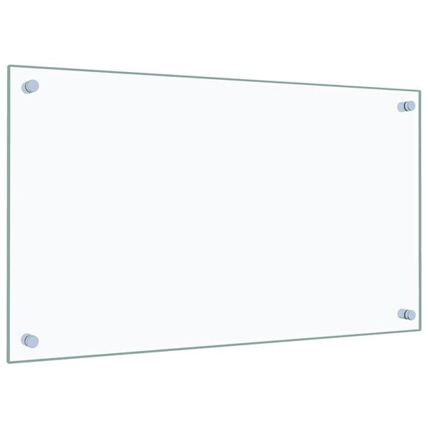 vidaXL Kitchen Backsplash Transparent 70 x 40 cm Tempered Glass