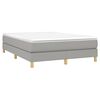vidaXL Bed Frame without Mattress Light Grey Full Fabric (US Only)