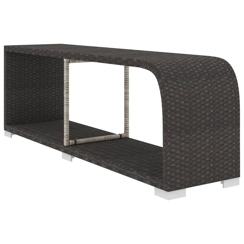 vidaXL 8 Piece Garden Lounge Set with Cushions Poly Rattan Black