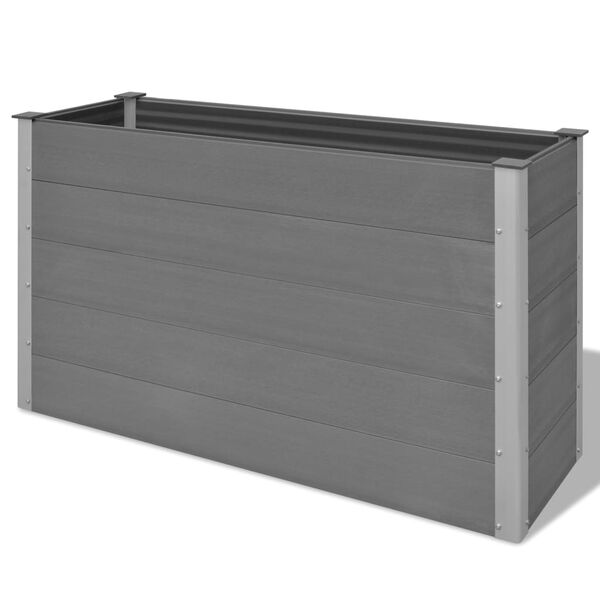vidaXL Garden Raised Bed WPC 150x50x91 cm Grey