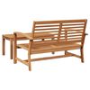 vidaXL Bench 2 pcs Brown Solid Teak Wood